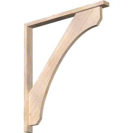 Ekena Millwork Legacy Block Smooth Bracket w/ Offset Brace, Douglas Fir, 3 1/2"W x 40"D x 44"H BKT0402X40X44LEC05SDF